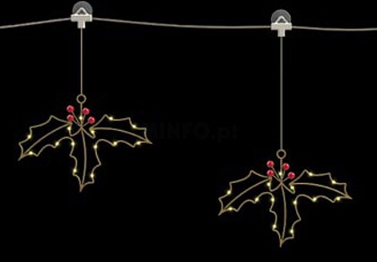 LNS-003-0.9X0.3-UW : Luz Natal 3 Figuras C/ Ventosa 45 LED a pilhas 90x30cm