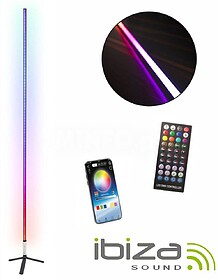 COLOR-STICK-1BK : Tubo LED RGB 1m Bluetooth C/ Suporte Preto...