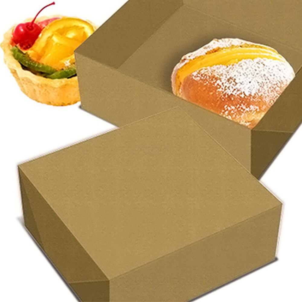 Caixa c/Tampa Cartolina Cor Kraft 13,5x11,7cm Pack100 6621072