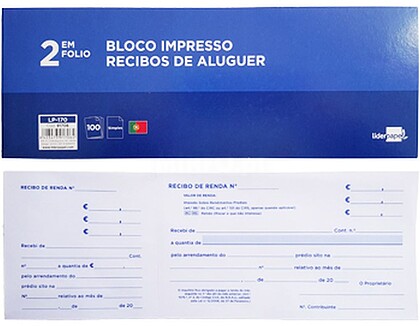 1841007 : Blocos Impressos-Livro Recibos Renda para Particulares - 1un
