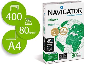 NAV-80-A4-400 : 6 x Papel fotocopia navigator din a4 80 gram...