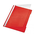 Classificador Plastico Branco Capa Transparente c/Ferragem e Bolsa L Vermelho Pack 10 115Z28095