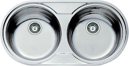 LAVA LOUÇA TEKA - DR 80 2C - INOX : MEDIDA EXTERNA: 840X440MM - APLICAÇÃO: ENCASTRAR - MÓVEIS 80CM - INOX