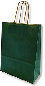 Saco 18x08x24cm Papel Verde Escuro c/Asas 100gr 1un Saco 18x...