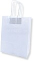 Saco 18x08x24cm Papel Branco c/Asas 100gr 1un Saco 18x08x24cm Papel Branco c/Asas 100gr 1un