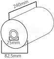 Rolo Papel 82,5x240x25-1un 1211026