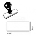 Pack Base Zinco Carimbo 32x08mm (001) + Cabo Plastico Pack 10 unidades 5721032