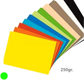 1725991/UN : Cartolina 250gr 1 folha A4 Verde (CLA 3)