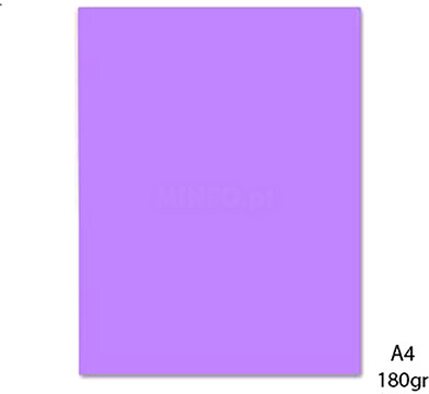 17205945/UN : Cartolina 180gr 1 Folha A4 Lilas (7L) (COM 250)