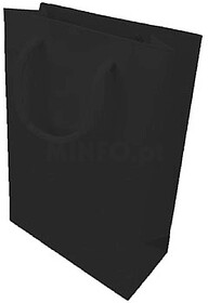 6701666 : Saco Papel Preto 18x08x25cm c/Asa Cordão 1un