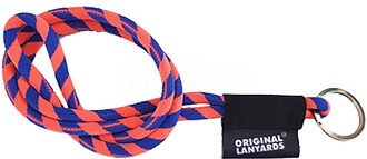Fita Lanyards Tube Long Laranja/ Azul ø8 x 470 mm Fita Lany...