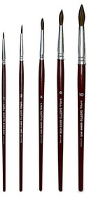 Pincel Guache Aguarela Redondo Nº1/2/4/6/10 Giotto 5un Pinc...