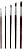 Pincel Guache Aguarela Redondo Nº1/2/4/6/10 Giotto 5un Pincel Guache Aguarela Redondo Nº1/2/4/6/10 Art 400 Giotto 5un - imagem 1