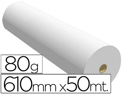 Papel Plotter Inkjet Premium 80gr 610mmx50mts Navigator (Pack 4 rolos)