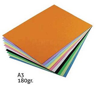 1725902 : Cartolina 180gr 50 Folhas A3 Cores Medias Sortidas