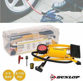 BOMBA MANUAL DE PÉ C/ ADAPTADOR DUNLOP