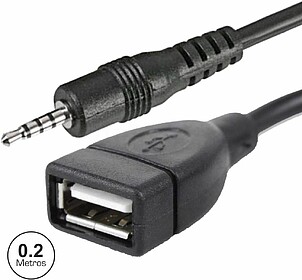 G-CUSB370/0.2 : CABO USB-A FÊMEA/ JACK MACHO 4P 0.2M PRO