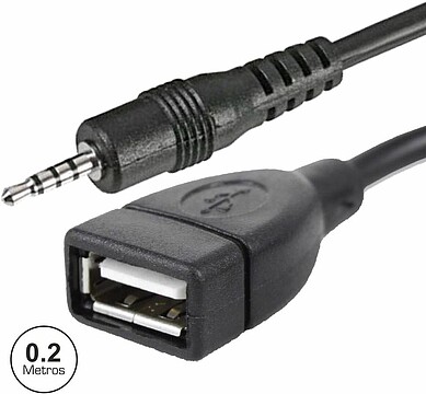 G-CUSB370/0.2 : CABO USB-A FÊMEA/ JACK MACHO 4P 0.2M PRO