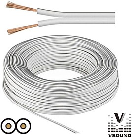 G-PCC075B : Cabo Coluna 2x0.75mm Branco Paralelo VSOUND