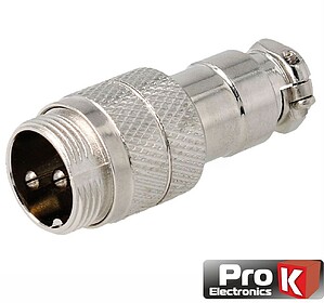 FMICM02A : Ficha Microfone 2p Macho P/ Soldar PROK