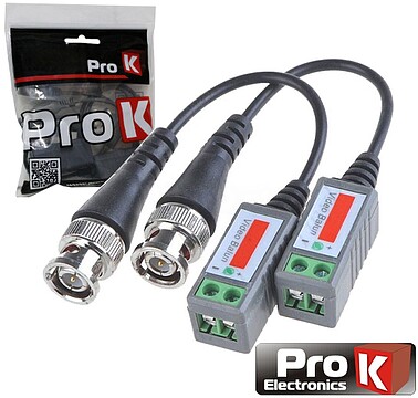 G-BALUN01A : FICHA CONVERSORA DE SINAL DE VÍDEO BALUN CAT5 (2X) PROK