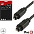 Cabo de Fibra Óptica Toslink-Toslink 1M Preto ProK G-CTOSLINK002/1 - imagem 1