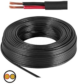 G-PCC150PR/50 : CABO COLUNA 2X1.50MM PRETO REDONDO