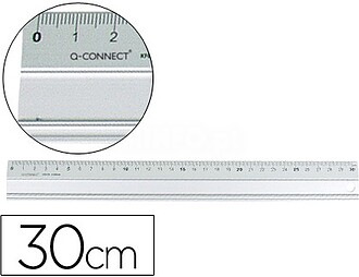 KF-04470 : REGUA METALICA ALUMINIO Q-CONNECT 30 CM