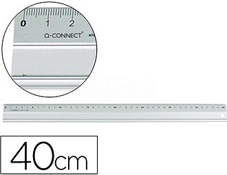 KF-00287 : REGUA METALICA ALUMINIO Q-CONNECT 40 CM