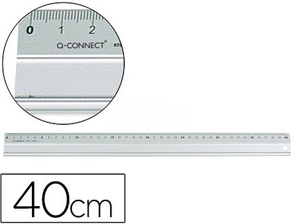KF-00287 : REGUA METALICA ALUMINIO Q-CONNECT 40 CM