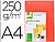 Capa de Encadernacao Q-Connect Cartao Din A4 Vermelha Imitacao Pele 250 GR Caixa de 100 Unidades KF00499 - imagem 1