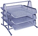 Conjunto Q-Connect 3 Tabuleiros de Secretaria Rede Metalica, Cinzento KF-00822