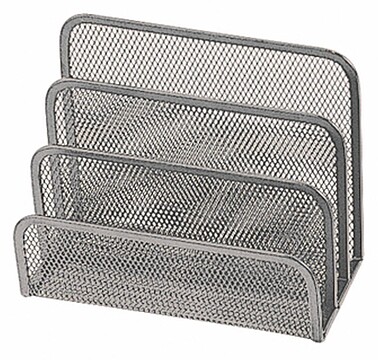KF-00852 : SUPORTE PARA CARTAS METALICO DE REDE - CINZA