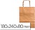 Saco de papel basika kraft natural liso xs com asa torcida 180x240x80 mm ( Venda em Multiplos de 25uni) Saco de papel basika kraft natural liso xs com asa torcida 180x240x80 mm KF03737 - imagem 1