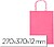 Saco de papel basika celulose rosa m com asa torcida 270x370x12 mm Saco de papel basika celulose rosa m com asa torcida 270x370x12 mm KF03754 - imagem 1
