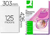 Bolsa de Plastificar Q-Connect 303 X 426 MM 125 MC Din A3 Caixa de 100 Unidades KF04124