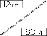 Espiral Metalico Q-Connect 56 4: 1 12MM 1MM Caixa de 200 Unidades KF04416