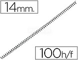 Espiral Metalico Q-Connect 56 4: 1 14MM 1MM Caixa de 100 Unidades KF04417