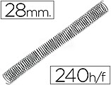 Espiral Metalico Q-Connect 64 5: 1 28MM 1,2MM Caixa de 50 Unidades KF04438