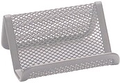 Porta Cartoes de Visita em Rede Metalico, 11X7,5X5 CM, Prata KF-04729