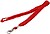 Cordao plano q-connect com gancho metalico para identificadores cor vermelho KF10261 - imagem 1