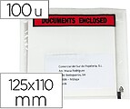 Envelope Autoadesivo Q-Connect Porta Documentos Multilingue 125X110 MM sem Janela Pack de 100 Unidades KF11298