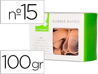 KF14649 : BANDAS ELASTICAS Q-CONNECT 100 GR 150X10 MM NUMERO...