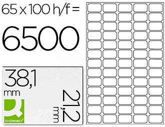 KF15386 : ETIQUETA ADESIVA Q-CONNECT KF15386 TAMANHO 38,1X21...