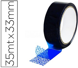 FITA DE ADESIVA Q-CONNECT DE SEGURANCA AZUL 35 MT X 33 MM