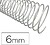 Espiral Metalico Q-Connect Branco 64 5: 1 6 MM 1MM Caixa de 200 Unidades - imagem 1