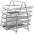 Tabuleiro Secretaria Q-Connect Metalica Rede Prata 5 Bandejas Moveis 350X275X375 MM KF18476 - imagem 1