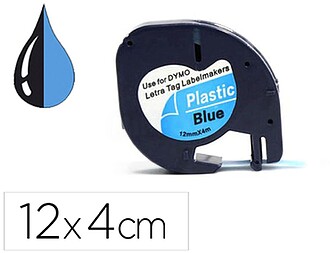 KF18842 : FITA Q-CONNECT 12MM X 4MT PRETA-ULTRA AZUL PARA MA...