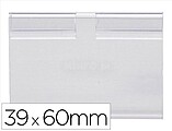 Suporte porta precos q-connect para ganchos em t etiqueta 39x60mm transparente Suporte porta precos q-connect para ganchos em t etiqueta 39x60mm transparente KF19300