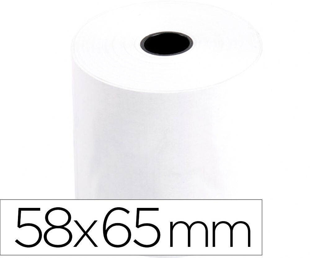 Rolo papel para impressora 58x65x11 mm 60 gr Rolo papel para impressora 58x65x11 mm 60 gr KF19323